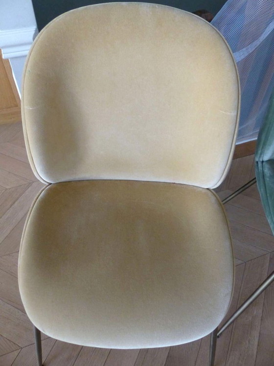 Image 1 of Set aus 8 „Beetle Dining Chair“-Stühlen in Samt von GUBI, Design Stine Gam & Enrico Fratesi