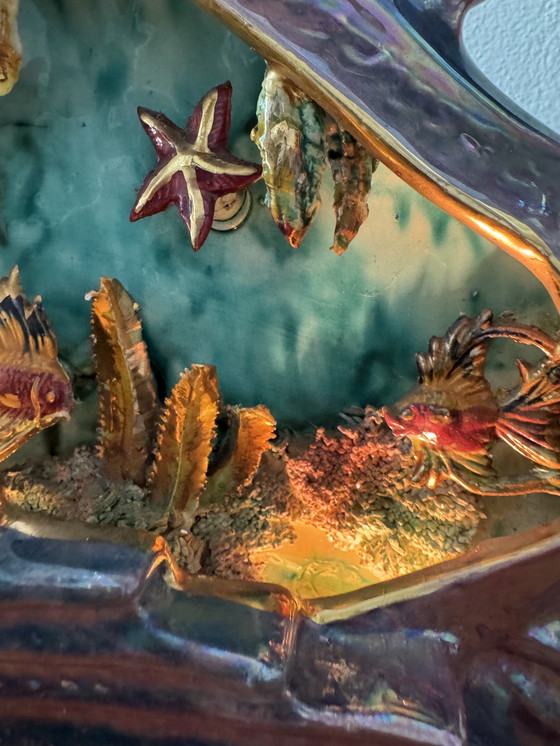 Image 1 of Grote keramische vis lamp jaren 50