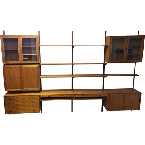 Parete modulare vintage di Hg Mobel, Danimarca