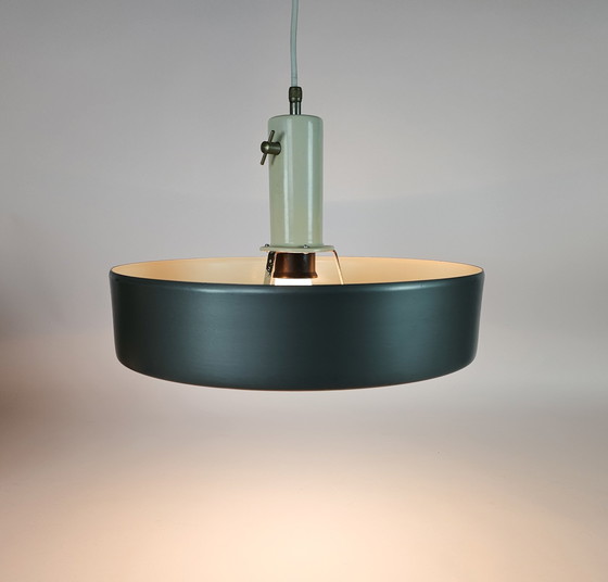 Image 1 of Anvia Almelo - J. Hoogervorst - "Model 4017"  - Ufo Pendant Lamp - Anthracite - Dutch Design - 60'S