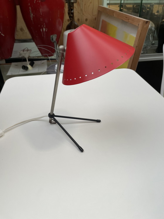 Image 1 of Red Pinocchio table lamp, H. Busquet