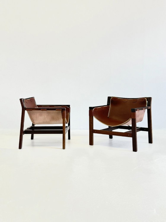 Fauteuils Safari Lounge de Carlo Hauner pour Forma – Wood, Leather (photo 12 of 19)