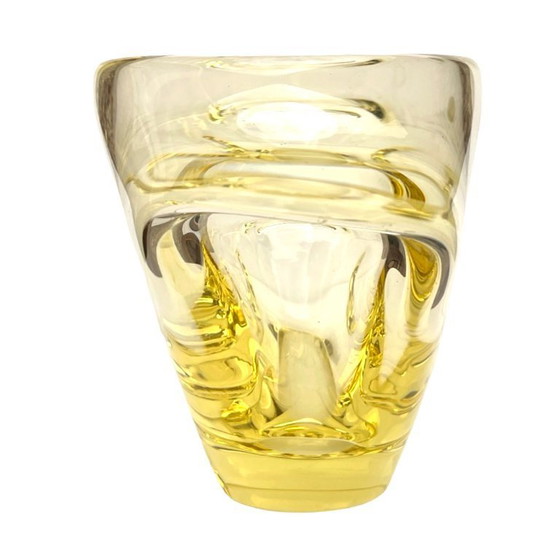 Image 1 of Glass vase designed by M. Klinger, Železný Brod Glass (ZBS), Czechoslovakia, 1960s.