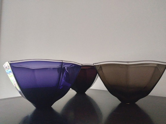 Image 1 of 3 handgemaakte, gesigneerde schaaltjes van Nanna Backhaus Brown (Denemarken)