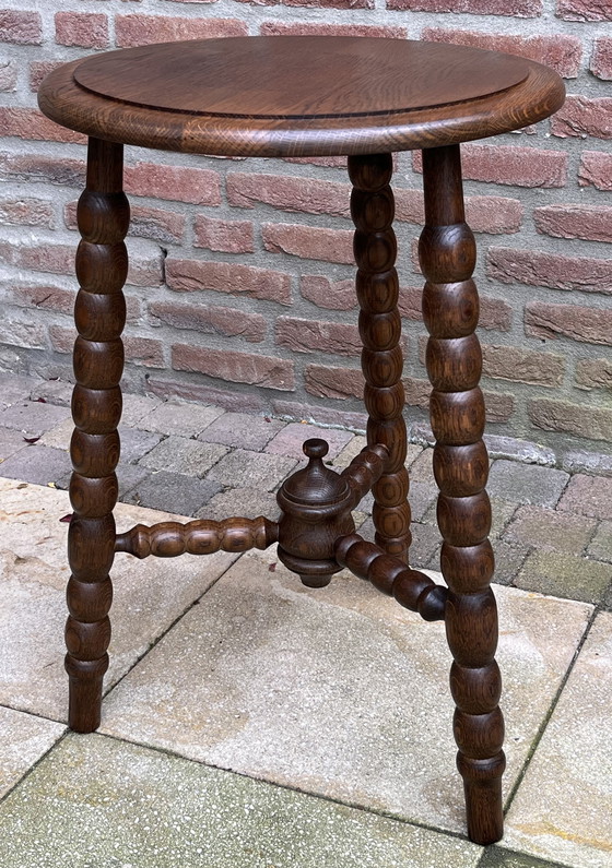 Image 1 of Classic Bobbin corner chair + matching side table | rare set