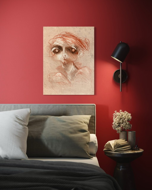 Robert Detheux - Dreamlike surrealist pastel portrait