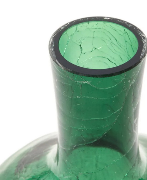 2 pots à poignet : Vase boule en verre craquelé L et S vert – Pols Potten, Glass (photo 3 of 5)