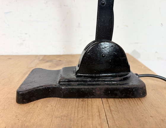 Image 1 of Lampada da tavolo vintage in smalto verde, anni '30