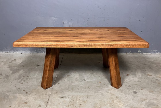 Image 1 of Brutalist Oak Coffee Table Japandi Wabi Sabi