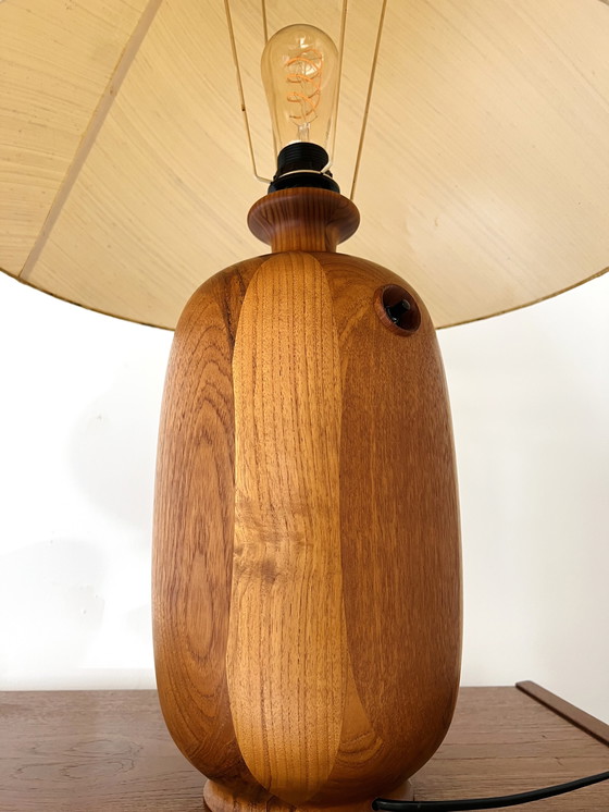 Image 1 of Lampe de table vintage en teck XL, Dyrlund '70s