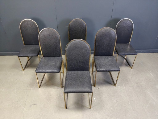 Vintage dining chairs by belgochrom, 1970s set of 6