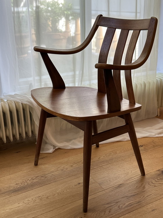 Image 1 of 4x mesa de comedor Pastoe sillones Cees Braakman de mediados de siglo