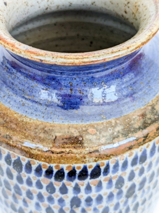 Large hand-painted 32 cm Mexican Tonalá pottery vase 1970s – Ceramic, Vintage (photo 7 of 13)