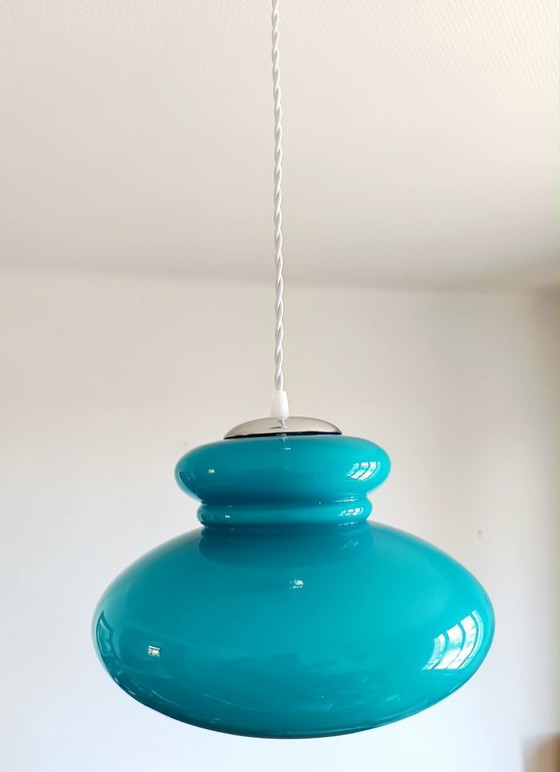 Image 1 of UFO Space Age blauwe hanglamp 1970