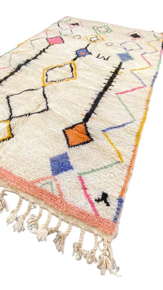 Image 1 of Handgemaakte Berber Beni Ouarain Stijl Tapijt – 100% Wol – Atlasgebergte – 250 x 150 cm