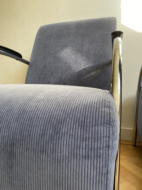 Image 1 of Woood Halifax stoelen grijsblauw