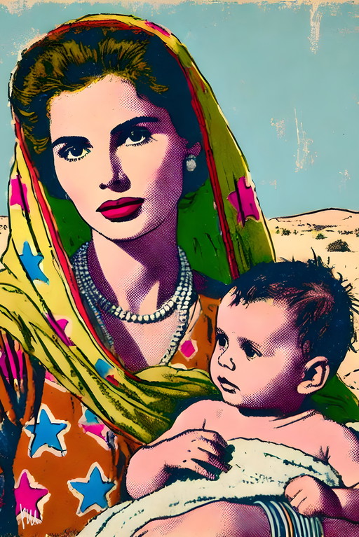 Pop Art Poster 'Mother & Child'