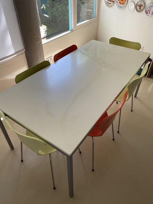 6 x Fritz Hansen butterfly chairs