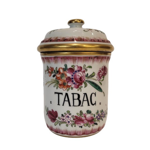 Tobacco pot, hand-painted porcelain, f. s. XIX. XIX - France