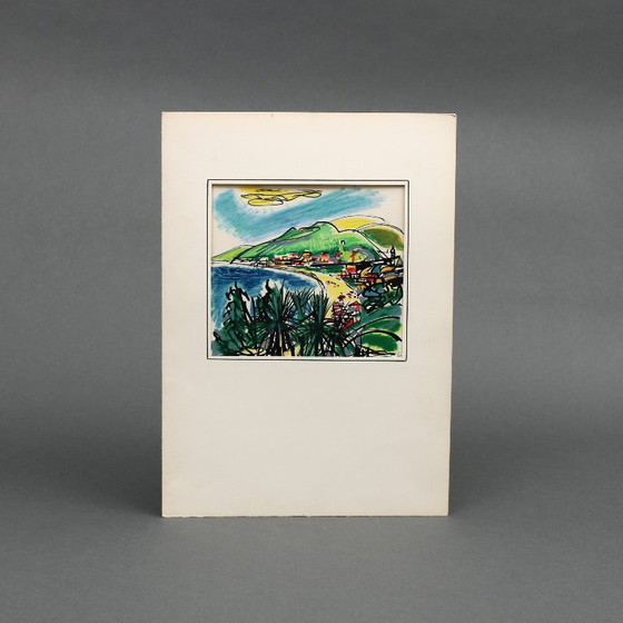 Image 1 of Willem Zwiers (1922 - 2019) - Cavi di Levagna - Italy - 1957 - mixed media on paper