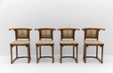 Set di 4 sedie a forma di pipistrello di Josef Hoffmann per Wittmann