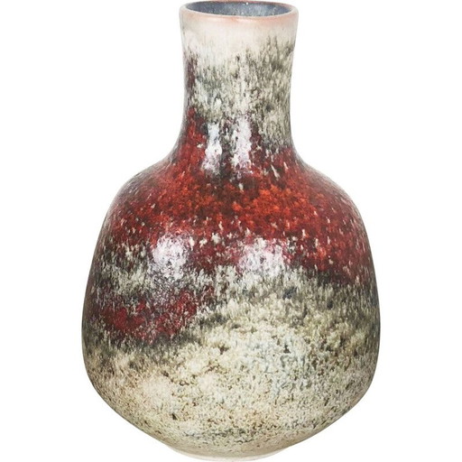 Vase vintage abstrait en céramique colorée de Karlsruher Majolika, Allemagne 1950