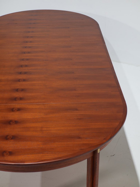 XL Børge Mogensen uitschuifbare eettafel teak Deens 1960s, Hout, Bruin, Mid Century Modern (foto 8 van 15)
