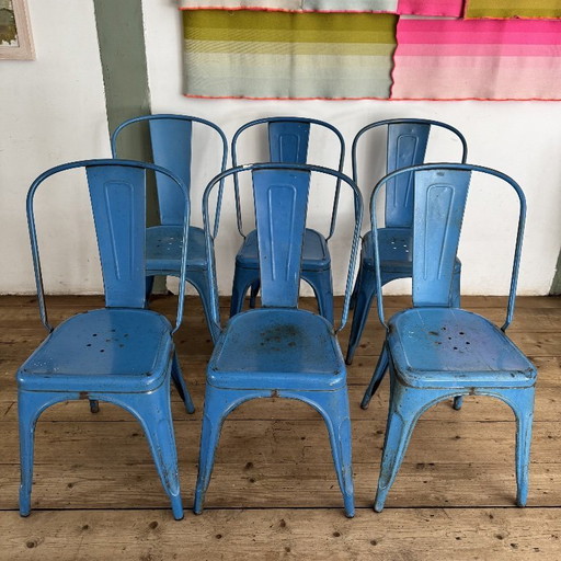 6 original Tolix chairs