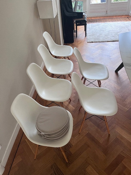 Image 1 of 6 sedie da pranzo Vitra Eames DSW