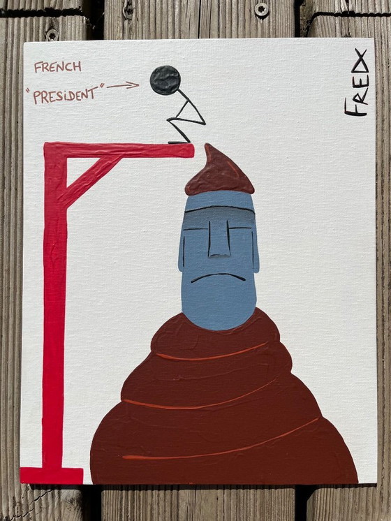 Image 1 of Acrylique sur carton entoilé.  Format 24x30cm. 