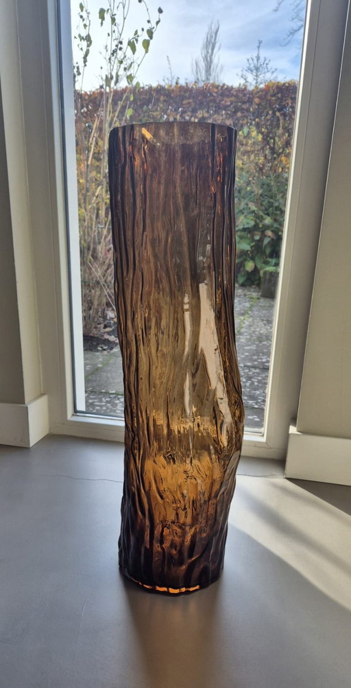 Vaso in vetro con struttura a tronco d'albero 61cm