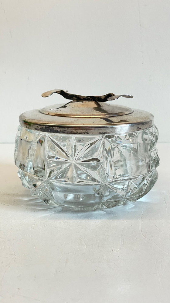 Image 1 of SUCRIER à Pince CRISTAL Vintage