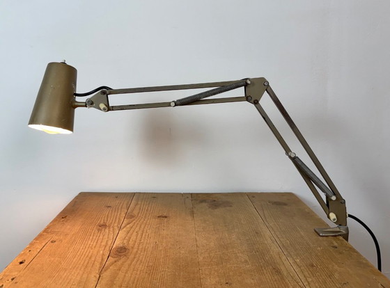 Vintage Brown Adjustable Architect Table Lamp, 1960s – Iron, Metal (photo 21 of 23)