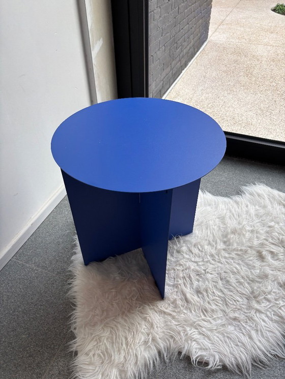 Image 1 of HK Living metallo | tavolino in metallo Ø40x45cm | blu cobalto