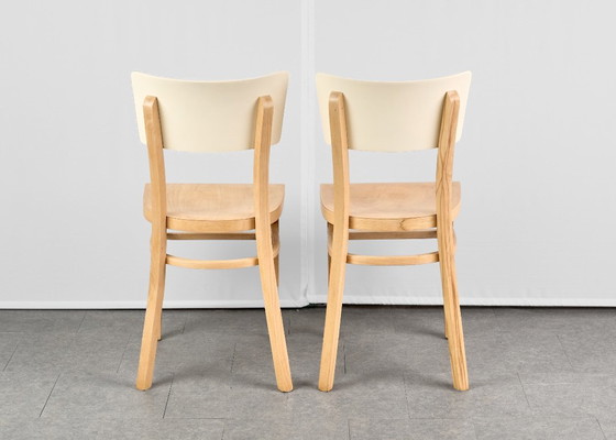 Set of 4 Dining Chairs, by TON, 1960s, Czechoslovakia – Wood (photo 9 of 16)