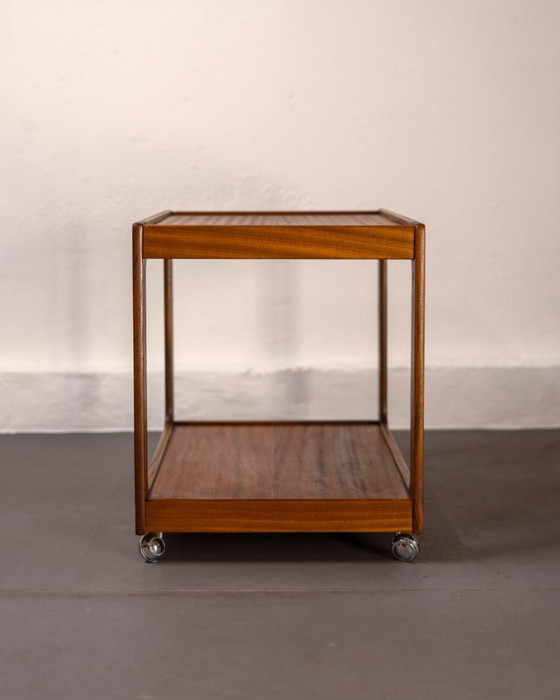 Image 1 of Mid Century Teak Trolleytafel van Opal Möbel, Duitsland, circa 1960