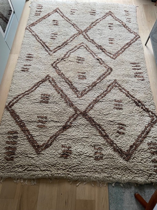 High-pile wool Berber rug