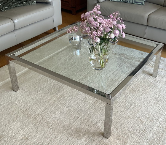 Image 1 of Salontafel glas + nikkel