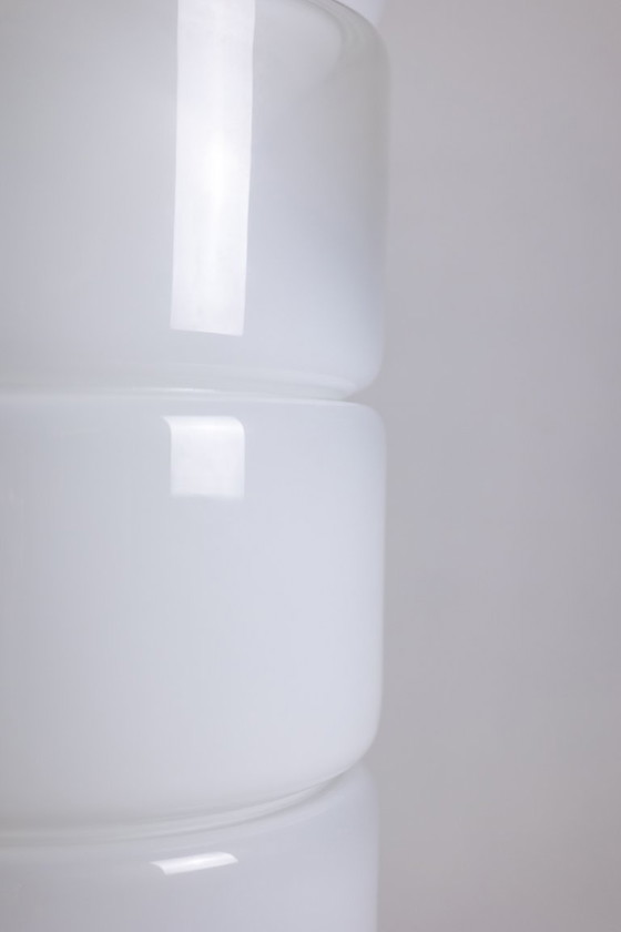Image 1 of Carlo Nason. Lampada da terra LT316 in vetro di Murano bianco opalescente