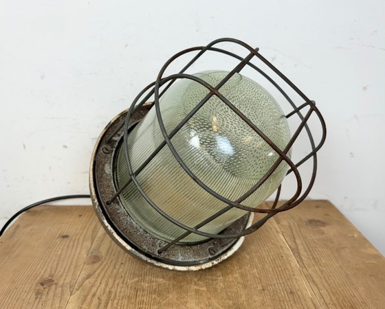 Image 1 of Lampada a sospensione industriale in ghisa a gabbia, anni '60