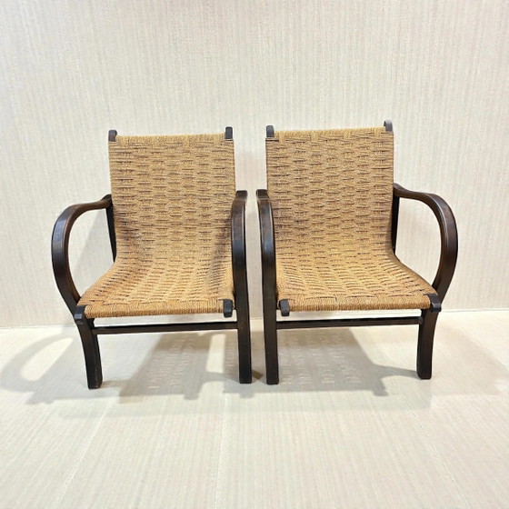Zeldzaam! 1 van 2 identieke Erich Dieckmann originele Bauhaus fauteuil, circa 1925, gemaakt in Duitsland. (photo 2 of 10)