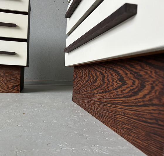 Image 1 of Set da comodino vintage - metà secolo - wengé