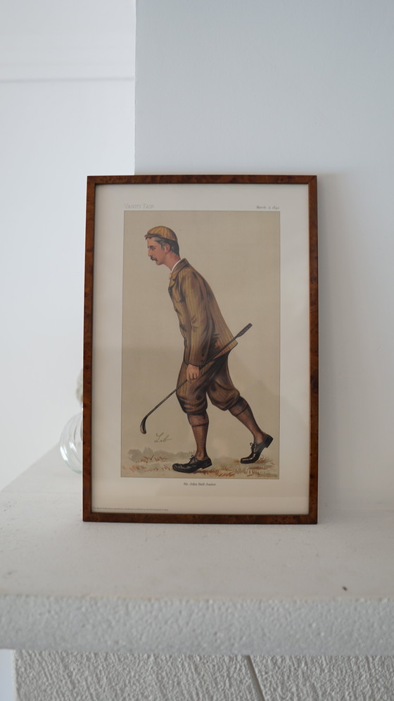 Image 1 of Affiche Ancienne Encadrée Vanity Fair “Mr. John Bull Junior” Par Lib (Liberio Prosperi)