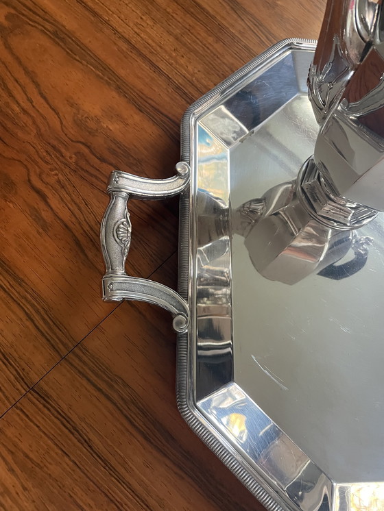 Image 1 of Service à café Art déco en métal argenté Christofle 