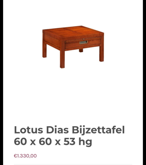Image 1 of Table d'appoint Lotus Dias avec tiroir - palissandre