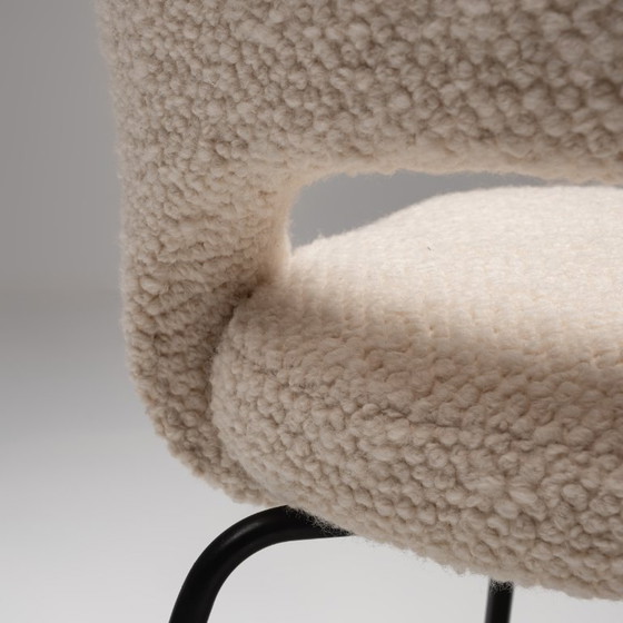 Image 1 of Model 72 Dining Chair in Beige Bouclé by Eero Saarinen for Knoll