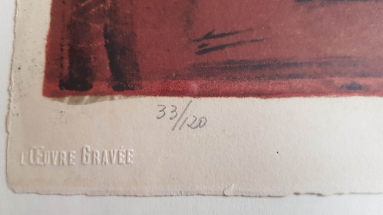 Image 1 of Corneille G Beverloo (1922) Lithografie "Terre et Astres" Ges Gen