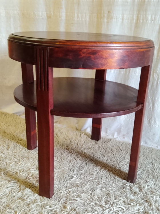 Art Deco solid wood Side table - 40s/50s (photo 7 of 8)