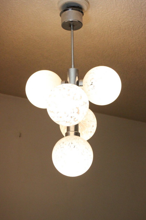 Image 1 of Vintage atomic globes chandelier, 1960s