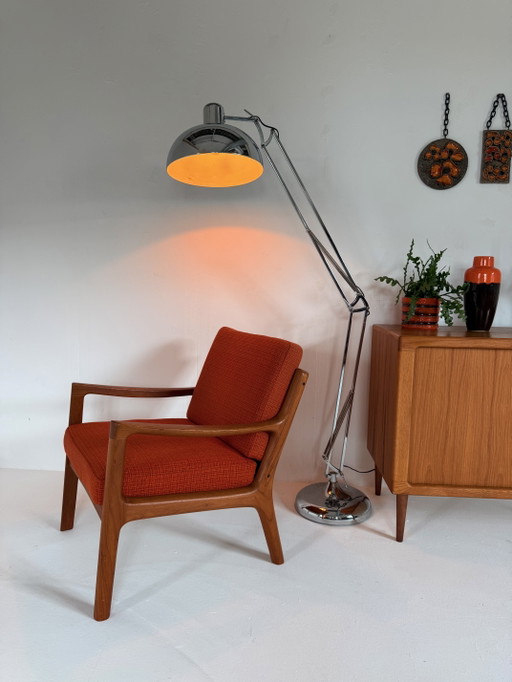 Vintage Adjustable Chrome Architect's Lamp '80s – vloerlampen